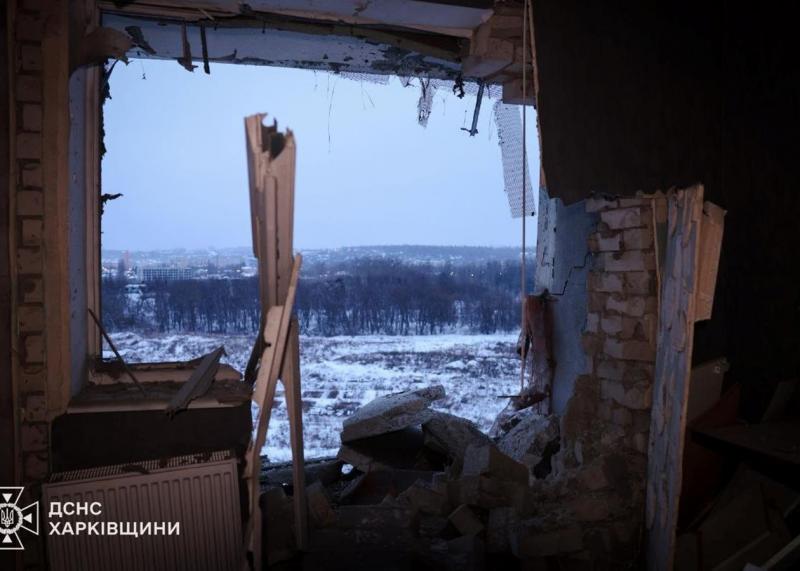 Атака безпілотників на Харків: оприлюднені знімки наслідків.