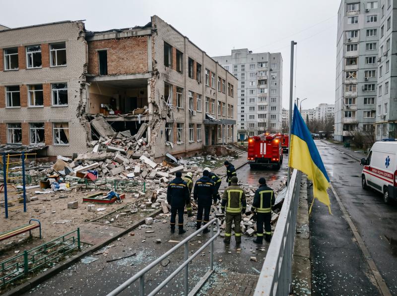 Зруйновані вікна та двері: на вулиці Тростянецькій, 47 у Києві відкрився центр підтримки після здійсненої атаки.